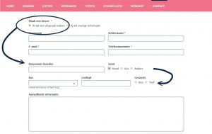 Trimsalon Contactformulier