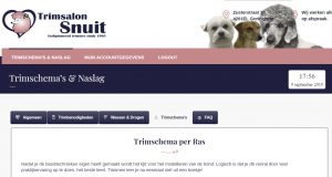 Trimsalon Trimschema's