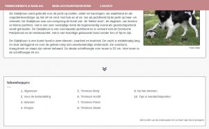 Trimschema Inhoud