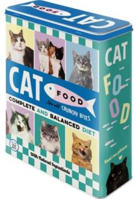 Nostalgisch kattenbrokken voorraadblik