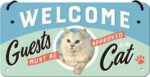 Uithangbordje "Welcome Cat"