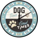 Nostalgische jaren 50 klok "Dog Times